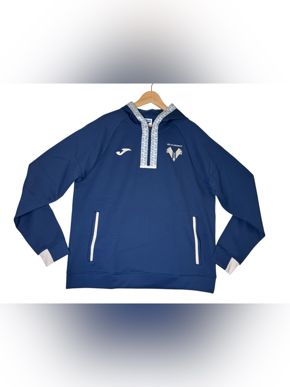 Joma Hellas Verona FC 2024/25 Hooded 1/4 Zip Sweater Leisure Navy Men's Size XXL
